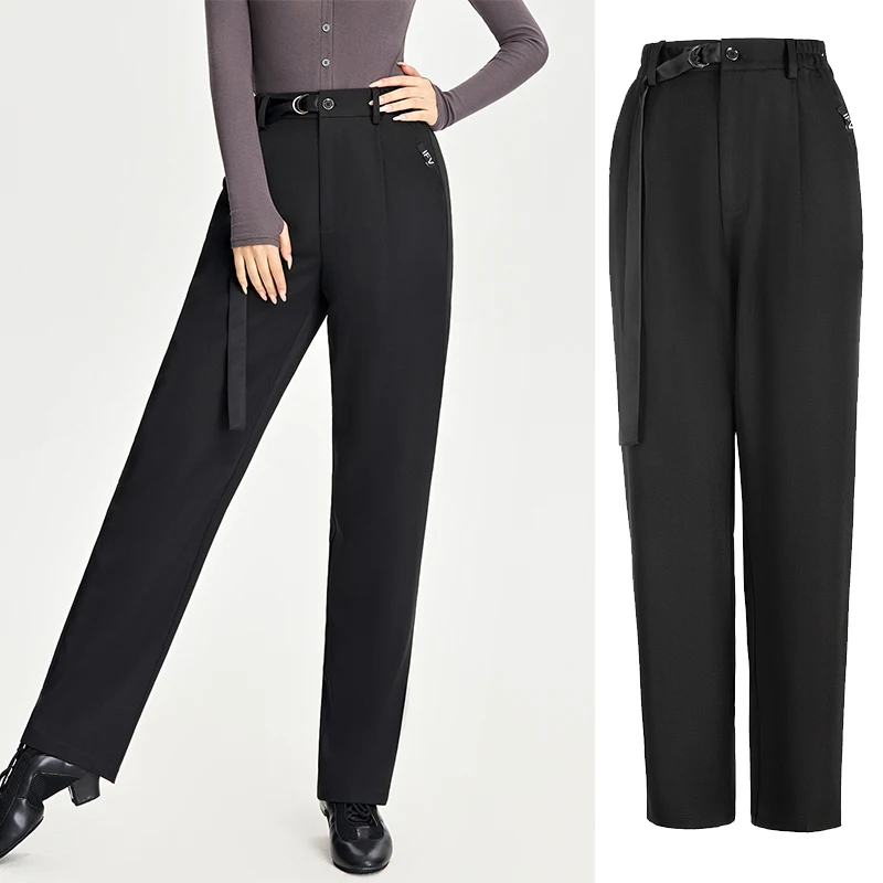 New Ballroom Dancing Pants Modern Dance Clothing Latin Dancing Trouser Performance Costume Waltz Pants Practice Wear DN22340