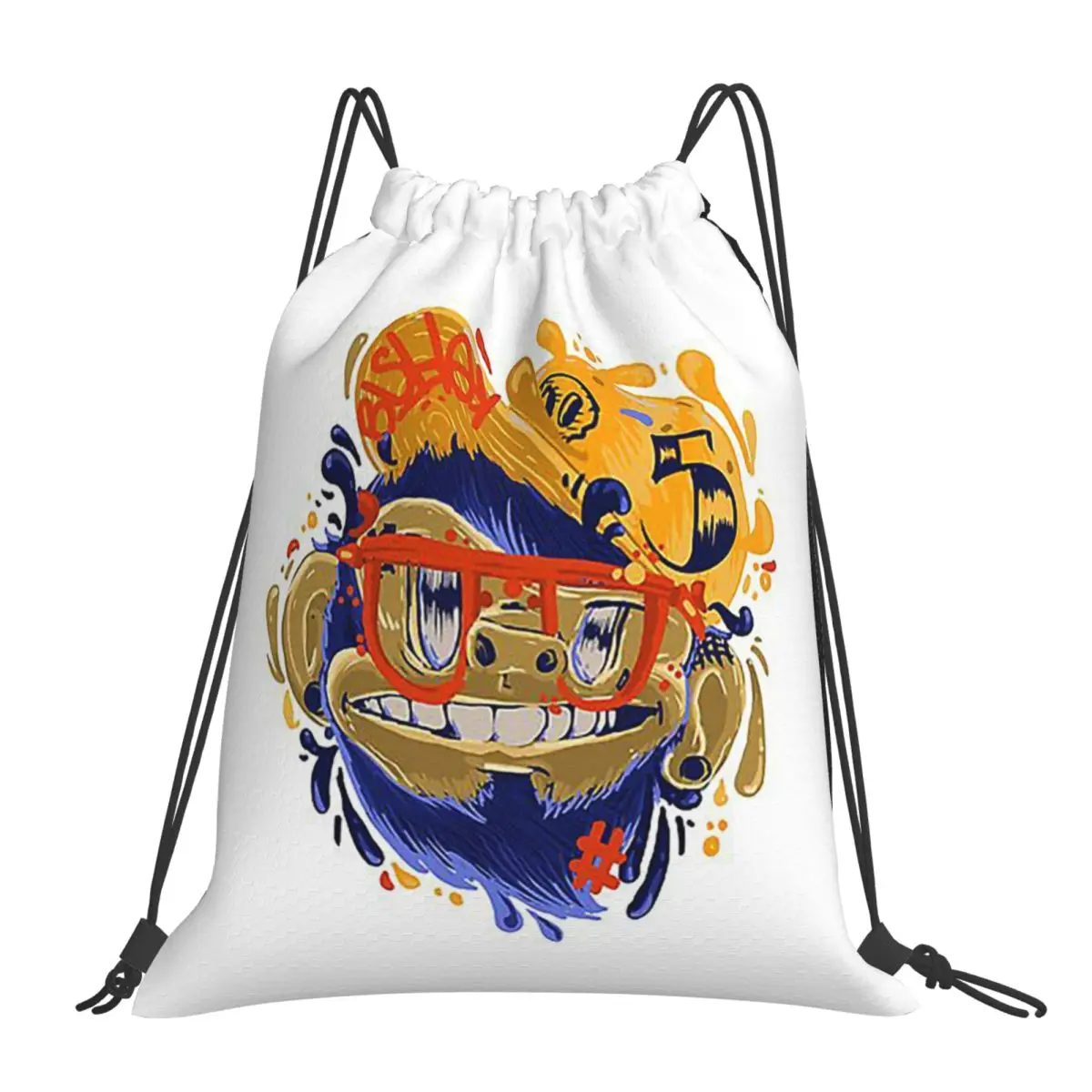 Splashmonkey Backpacks Casual Portable Drawstring Bundle Pocket Shoes Bag Book Bags For Man Woman School