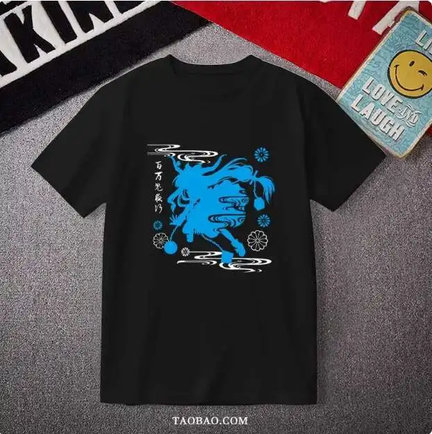Anime Touhou Project Ibuki Suika T-shirt a maniche corte Estate Cosplay Studente Top larghi anime
