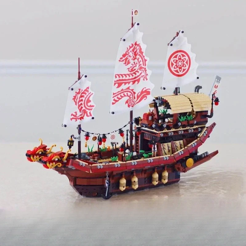 2367 قطعة متوفرة في المخزون، قارب تنين مكافأة مصير الفن الإبداعي، مكعبات بناء سفينة باونتي الطائرة، هدية عيد الميلاد للأطفال #1