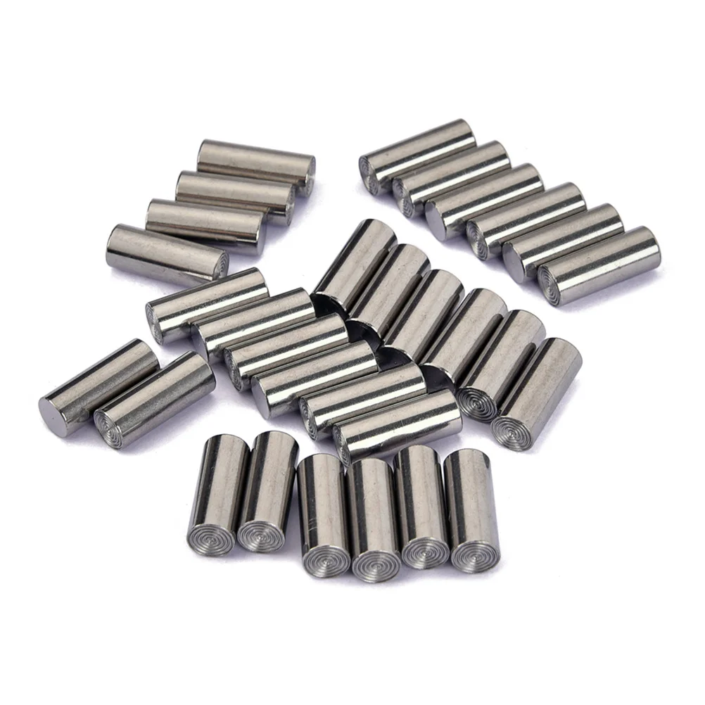 

30Pcs Steel Humbucker Pickup Pole Slugs Replacement for Electric Guitar Single Coil Pickup Bobbin Slug 15x5mm Pole Slug