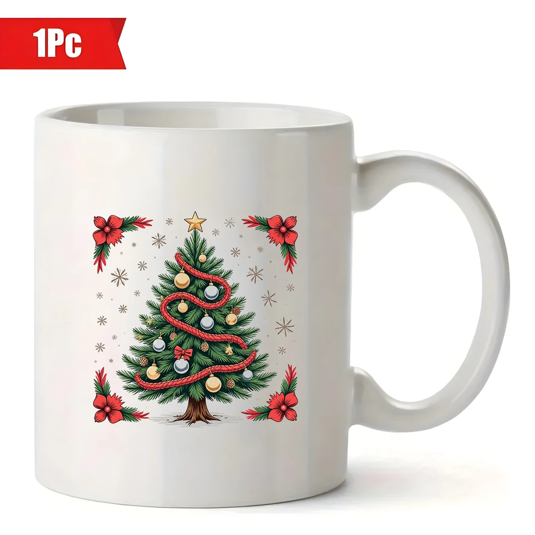 كوب شجرة عيد الميلاد الكرتوني سعة 11 أونصة للأطفال، كوب المشروبات الباردة والساخنة، هدية عيد الميلاد، كوب العائلة والمكتب #2