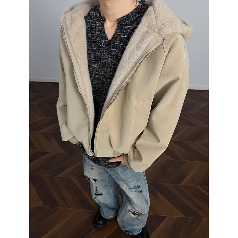 

Winter Jacket Men Warm Fashion Thick Jacket Men Streetwear Korean Loose Short Coat Mens Thicken Hooded Jacket Male Outwear