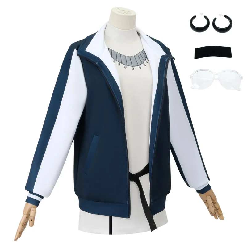 2024 New Anime Metallic Rouge Naomi Ortman Cosplay Costume Earrings Sportswear Coat Daily Uniform Woman Sexy Carnival Party Suit