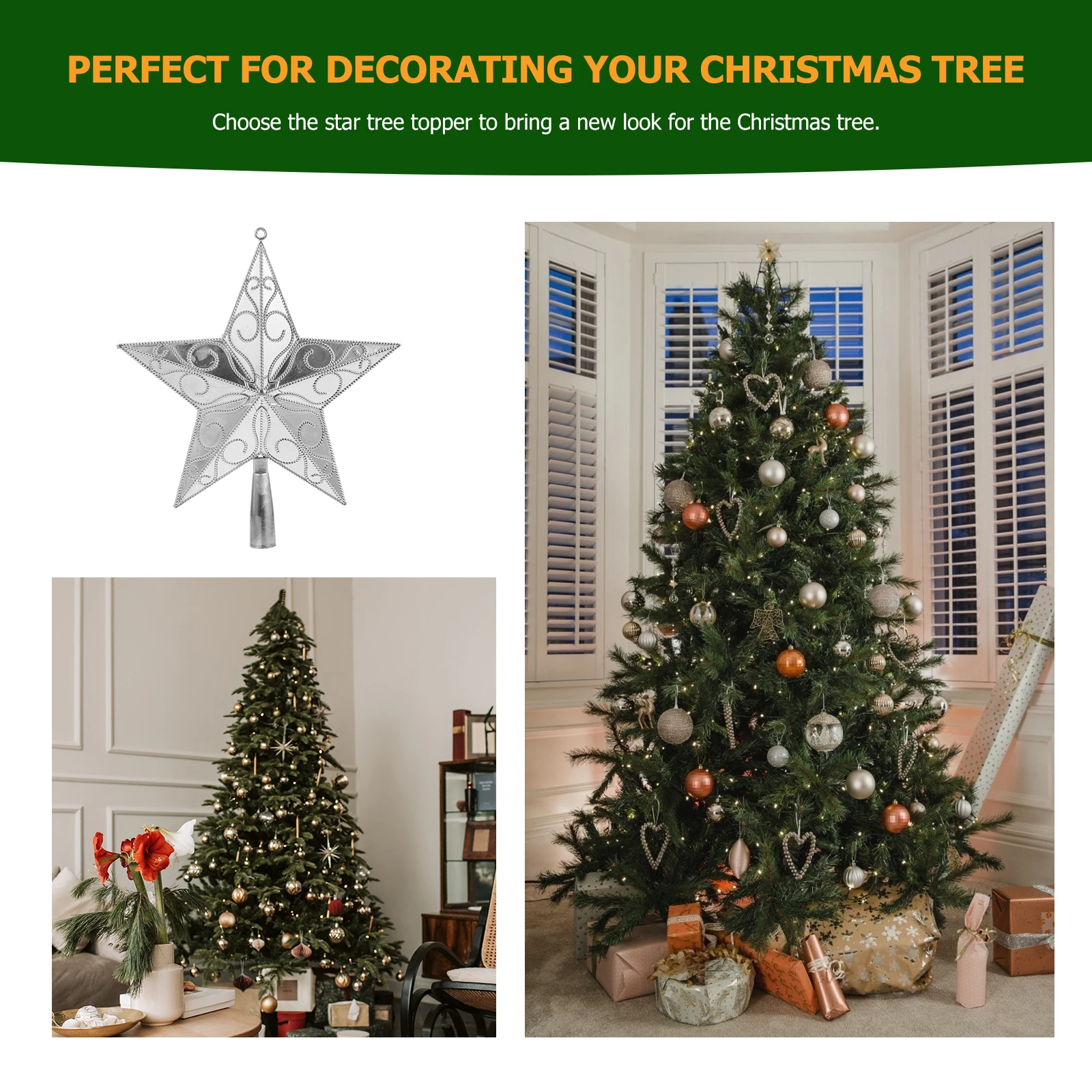 

Tree Top Star Christmas Topper Decoration for Xmas Trees Unique Toppers Decorations