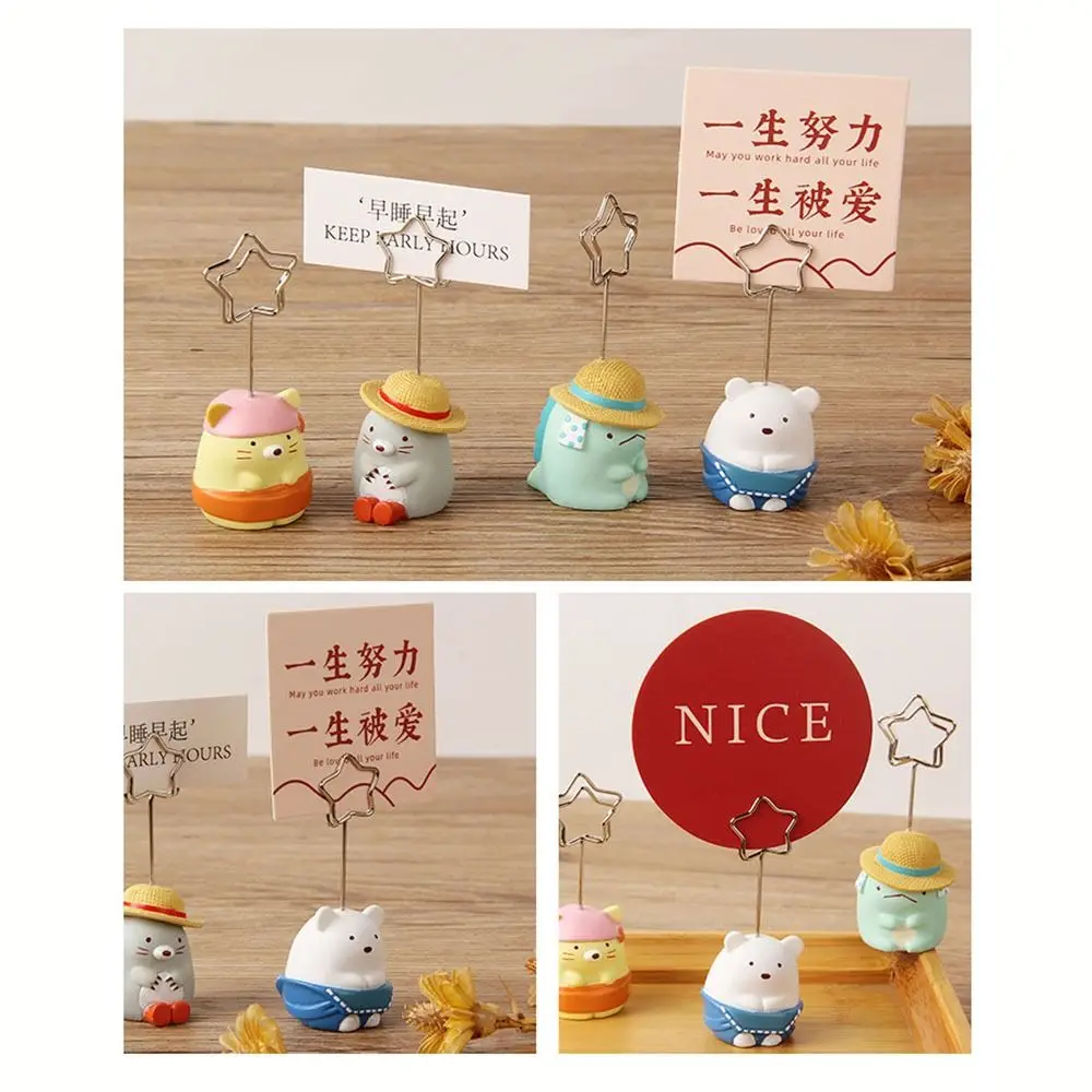 لطيف Creative الحيوان الراتنج حامل رسالة ، مكتب مكتب الديكور ، لطيف الحلي ، حامل رسالة ، حامل صور