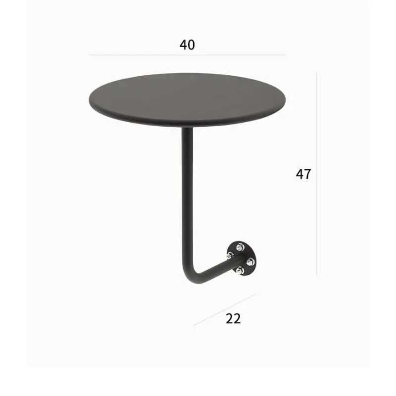 Milk tea shop, wall-mounted small round table, wall-mounted side table, dessert shop, café booth, industrial-style table