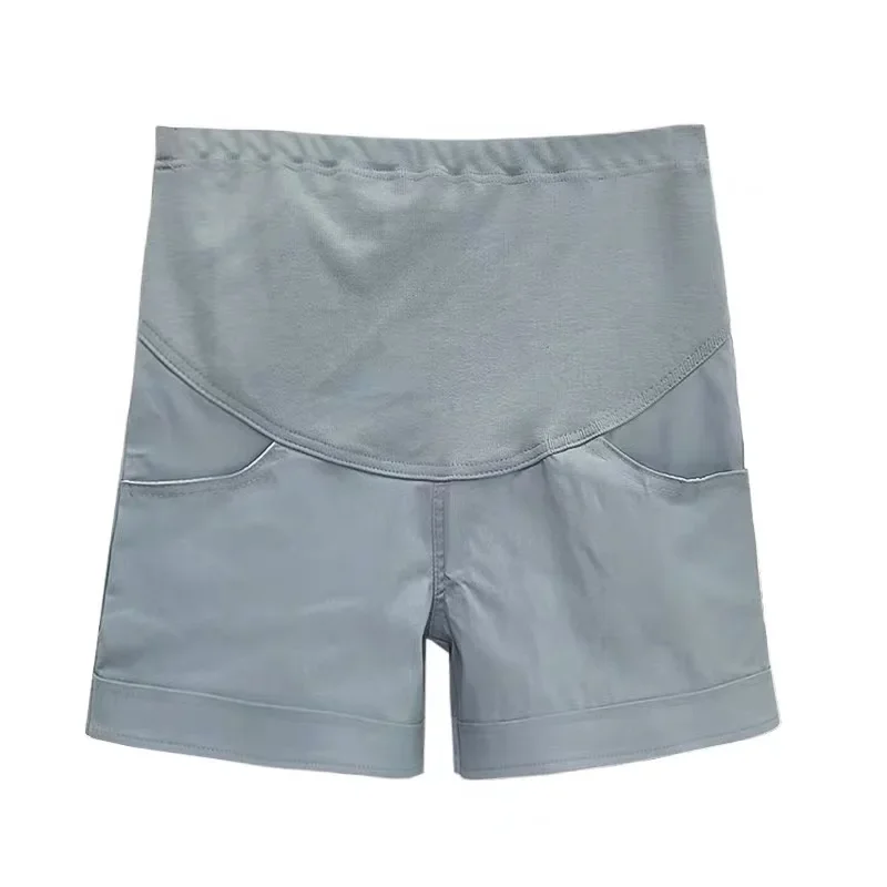 Pantalones cortos de maternidad de algodón para mujeres embarazadas, ropa ajustable, estilo coreano, Verano