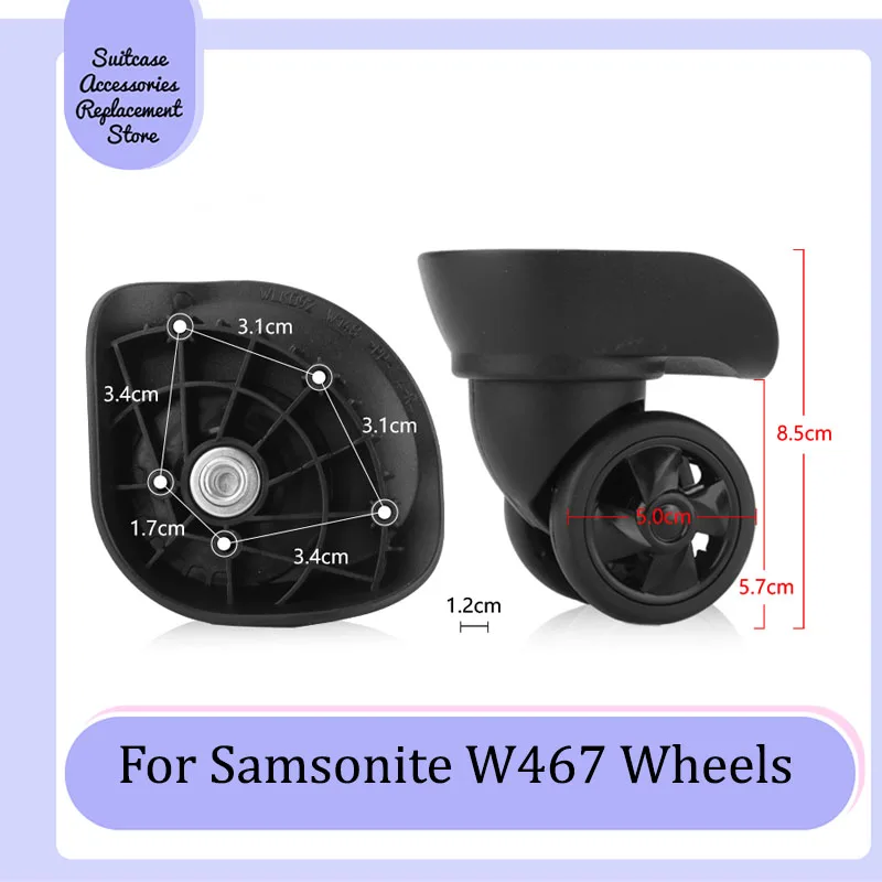 For W467 Universal Wheel Replacement Suitcase Smooth Silent Shock Absorbing Wheel Accessories Wheels Casters