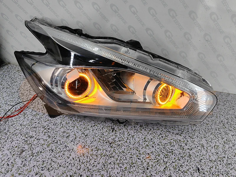 For Nissan Murano Z52 2015 2016 2017 2018 Ultra Bright A/W Switchback Day Light DRL Turn Signal LED Angel Eyes Kit Halo Rings