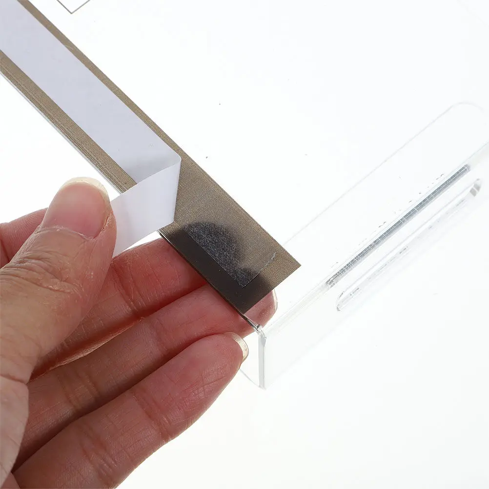 3Pcs Transparent Acrylic Monitor Memo Board Side Mount Paper Holder for Notes Reminders Desk Organizer Modern Office Must Have