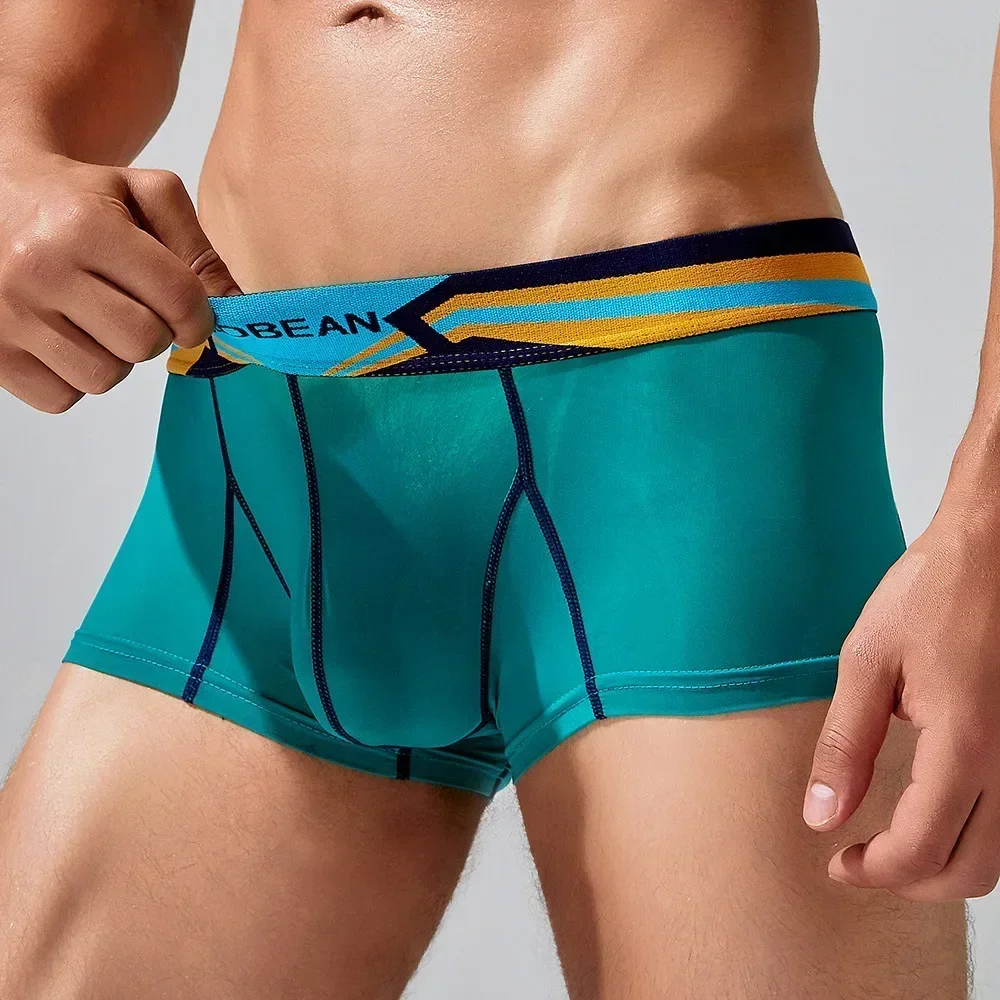 ملابس داخلية شفافة للرجال من النايلون، ملابس داخلية منخفضة الارتفاع، خفيفة الوزن ومسامية، رفيعة شفافة #4