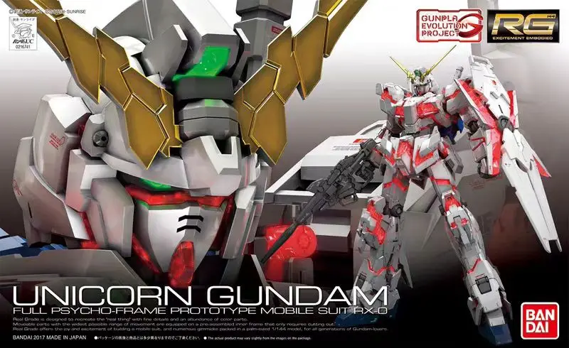 

In Stock Original Bandai RG 25 1/144 RX-0 Unicorn Destruction Brand New Genuine Action Figure Anime Figure