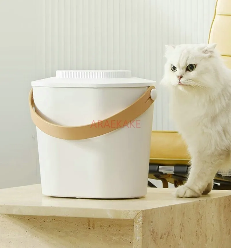 Seau de stockage de nourriture sous vide pour chat et chien, seau de stockage pour animaux de compagnie, étanche à l'humidité, à l'épreuve des insectes, à l'épreuve des mauvaises herbes