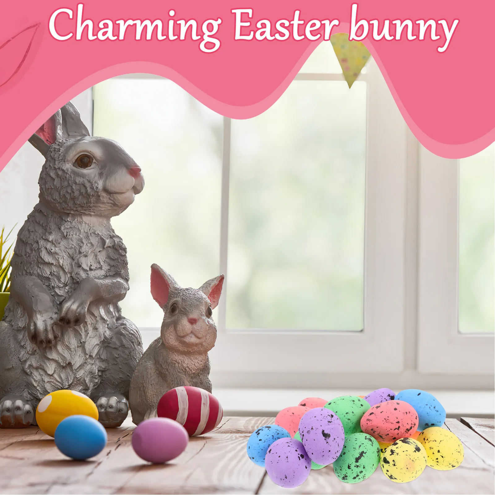 Easter Eggs Decorative DIY Foam Crafts Lovely Simulated naments Party Supplies Holiday Props Easter Celebrations Festive