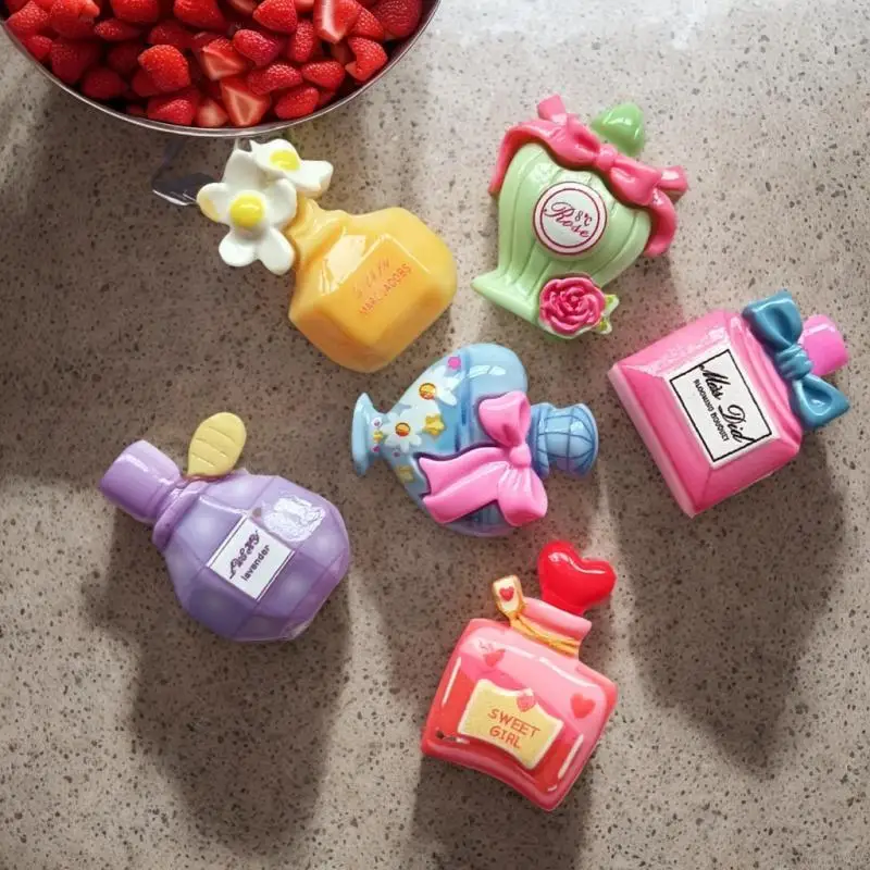 

10pcs/set DIY Diversified Design Resin Cartoon Perfume Bottle Series Flat Back Scrapbooking Jewelry Craft Decoration Accessories