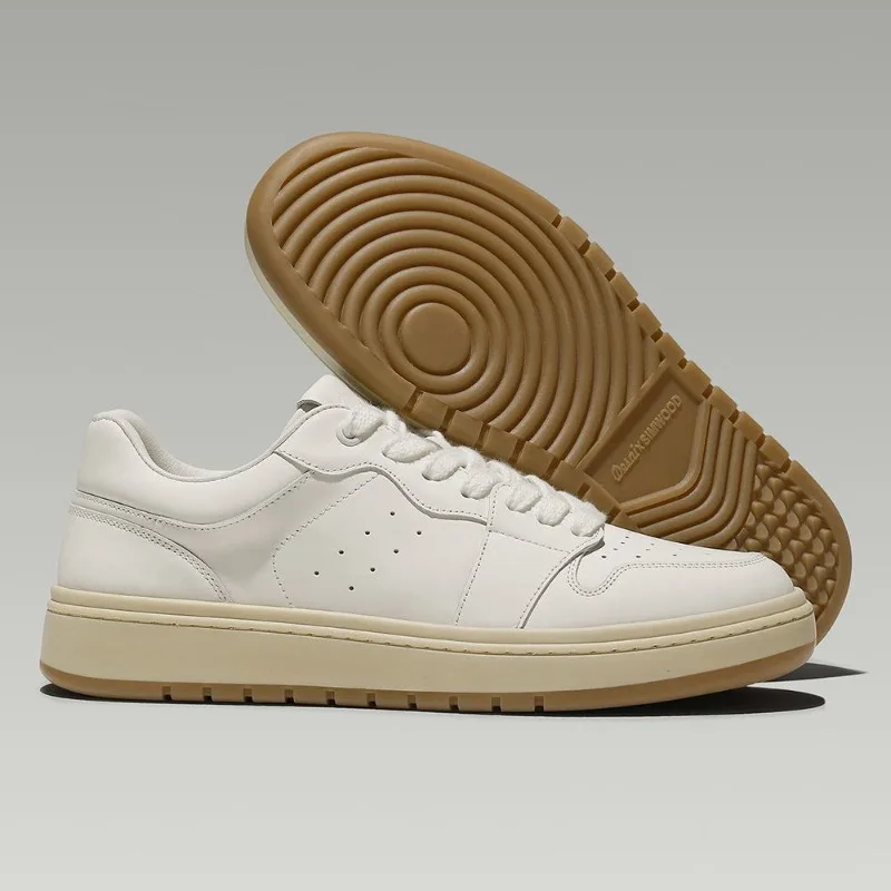 The First Layer of Cowhide Fashion Casual Shoes Men's Tendon Soles New Casual Trend European Station Genuine Leather Sneakers