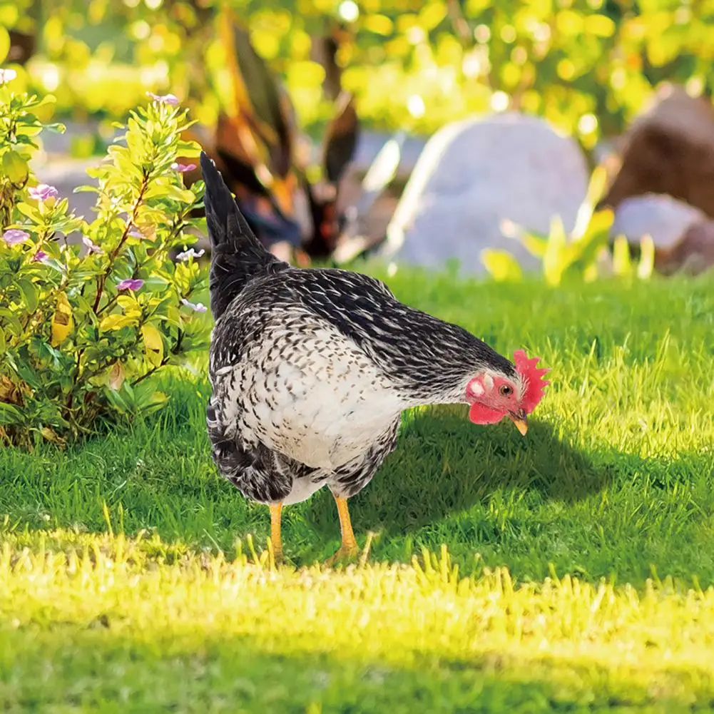 Garden Rooster Statue Chicken Sculpture For Yard Decor Weatherproof Hen Figurine For Patio Backyard Home Outdoor Decoration