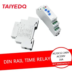TY09-S1 S2 16A Multifunction Timer Relay with 10 Function Choices AC 230V Din Rail Type Time Delay Relay