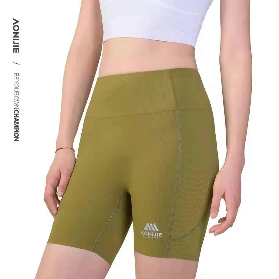 AONIJIE FW6255 Women Trail Running Half Tight Sports Five Shorts Quick Drying Marathon Triathlon Leggings Gym Training Pants