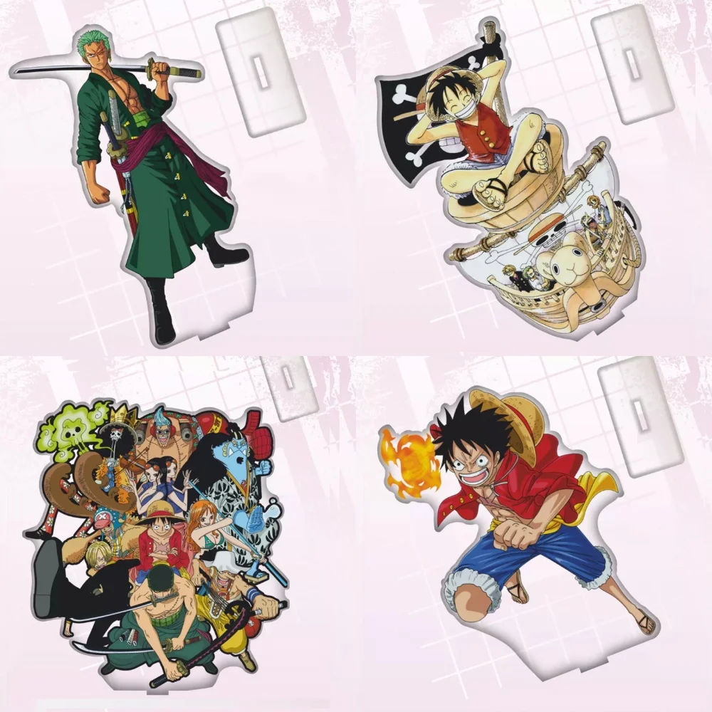 

Anime Acrylic Standing Plates for One Piece Roronoa Zoro Monkey D Luffy Cartoons Desktop Decoration Acrylic Standee Gift