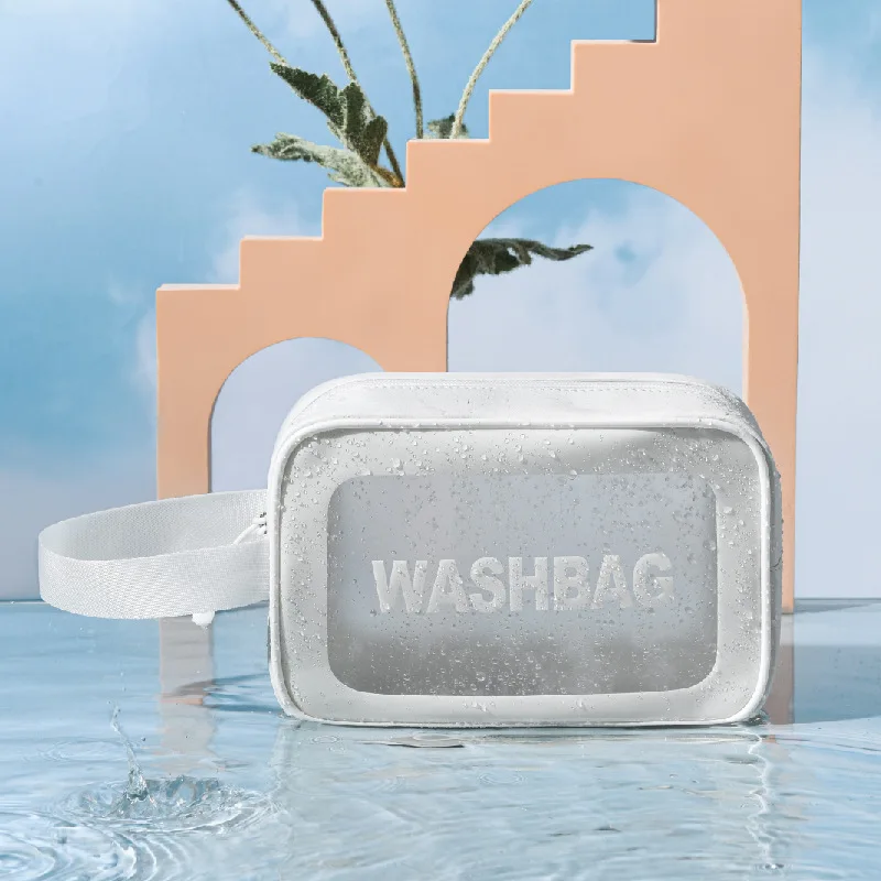 Transparent Cosmetic Bag Ins Style Portable Travel Wash Bag Pvc Waterproof Portable Storage Bag Spot Wholesale