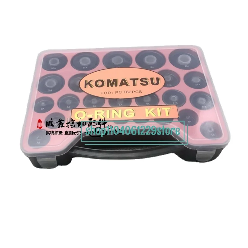 O-Ring Box 782 PCS Oil Seal Gaskets For Komatsu PC60/120/200/220/300/360-7 Excavator Repair kit