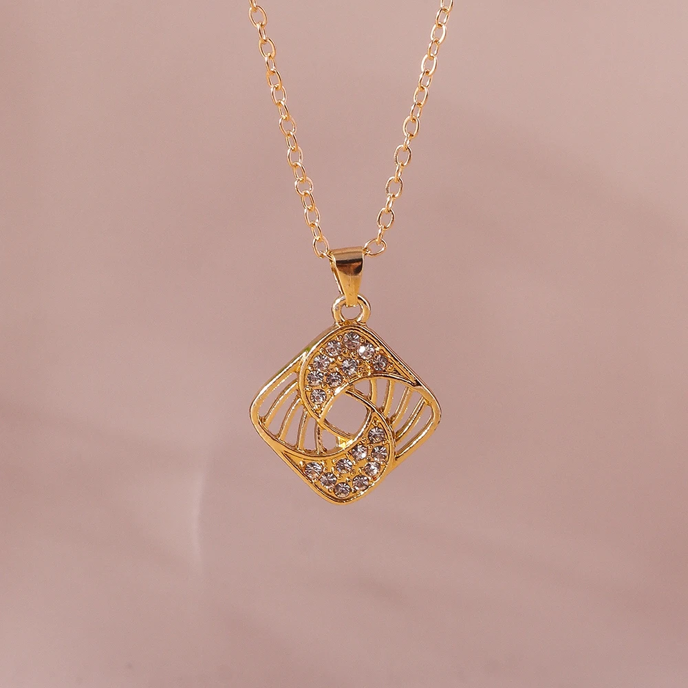 Aihua Gold Farbe Y2K Kristall Tier Herz Halskette Kpop Schlüsselbein Kette Halsketten für Frauen Mädchen Neue Trend Party Schmuck Geschenke – Detail 13