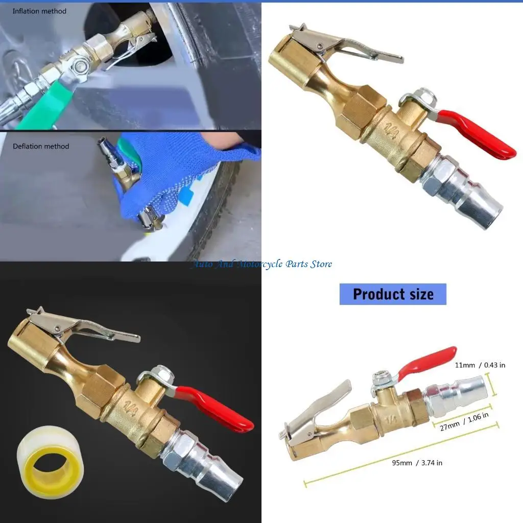 

P9FD Quick Inflation Deflation Switch for Motorcycle Electric Vehicle Tires Vacuum Tire Efficient Emergency Professional Use