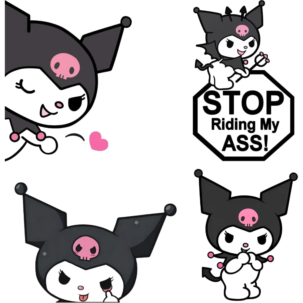 

Cute Kuromi Sticker Peeking car Decals Funny car Stickers - Waterproof Bumper Stickers for Cars Truck Wall Window and Laptop