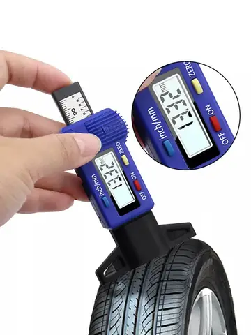 Digital Car Tyre Thickness Gauges Depth Meter For Safe Auto Tyre Tread Monitoring Tyre Wear Detection Measure Caliper Instrument