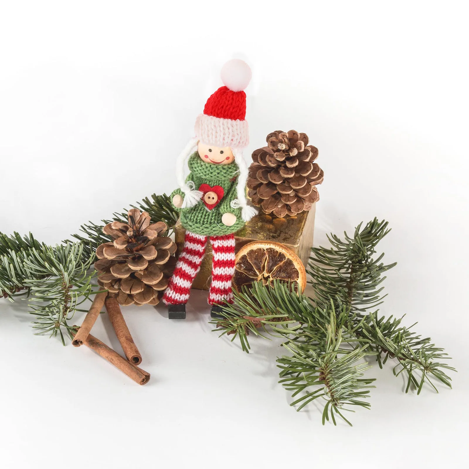 

20pcs Party Decorative Accessories Woolen Hats Knitted Christmas Decorations DIY Party Home Festive Gifts Holiday naments