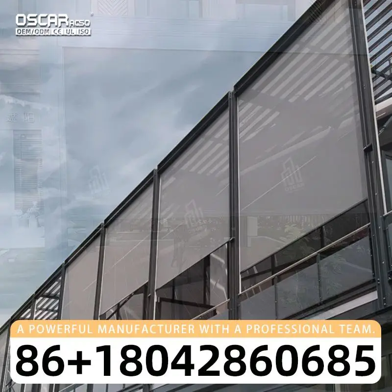 

Outdoor Patio Shade with Remote Control and Alexa Smart Function Good Quality Long Lasting Outdoor Pergola Blinds Balcony Terrac