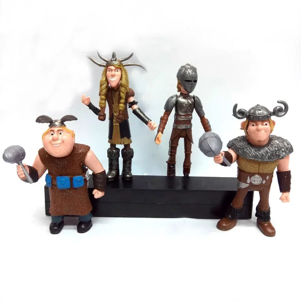 8 قطعة/المجموعة الكرتون قطار التنين تمثال بولي كلوريد الفينيل أنيمي فيلم تحلق التنين الديكور الحرف لطيف أنيمي شخصية المنمنمات