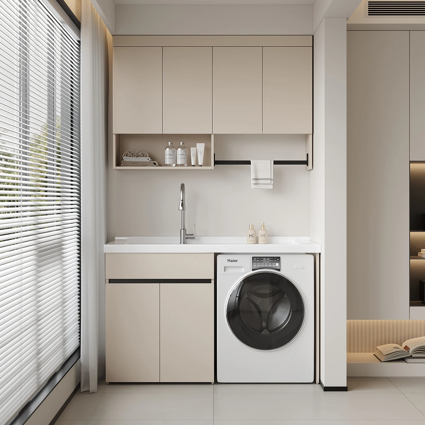 

Honeycomb Aluminum Washing Machine Cabinet Custom Drum Laundry Tank Pool Table With Rubbing Board Integrated Laundry Cabinet