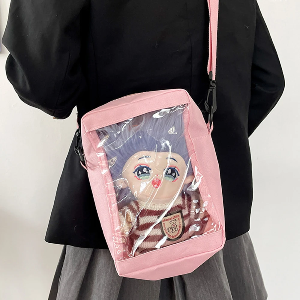 

20cm Plush Doll Out Bag PVC Transparent Cotton Doll Transparent Display Pouch Clear Storage Case For Anime Cartoon Dolls