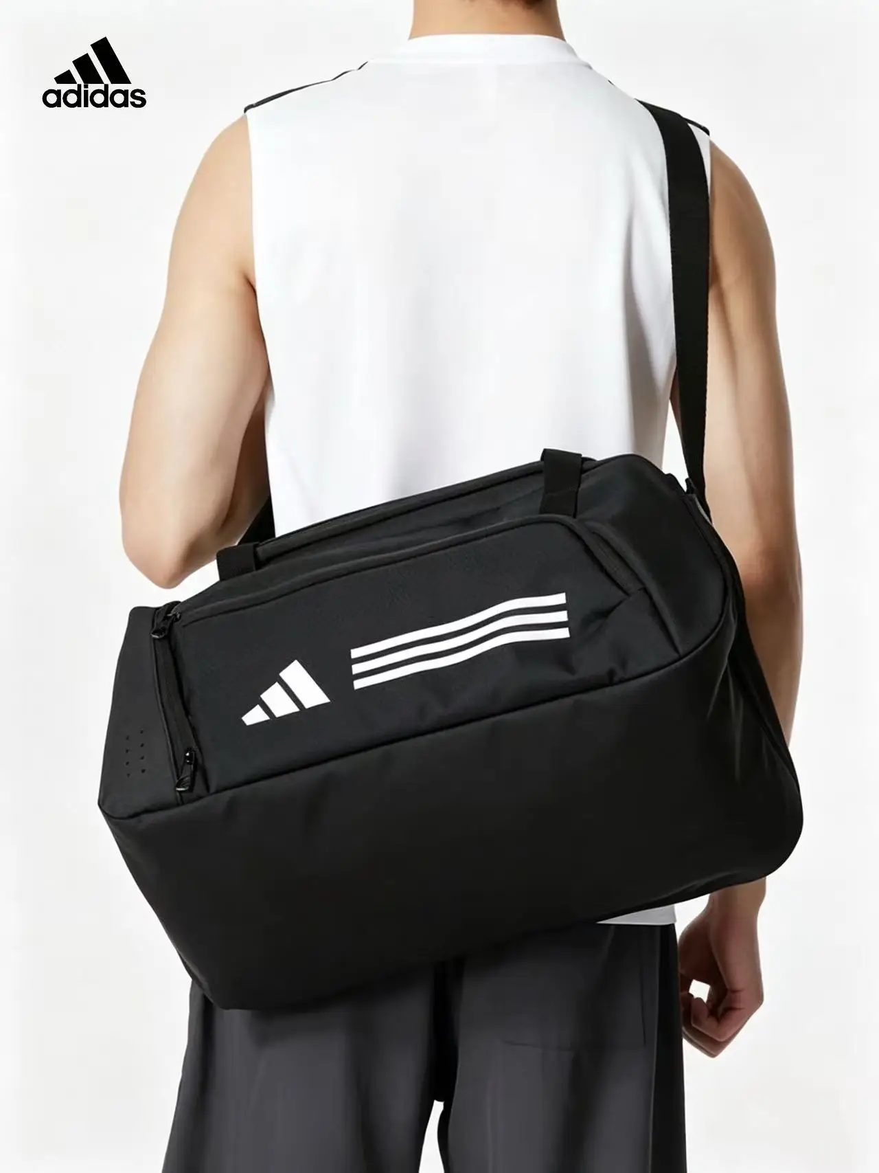 Adidas Unisex Large Capacity Handbag Multifunctional Sports Gym Bag Fitness Training Travel Casual Shoulder Duffle Bag IP9862