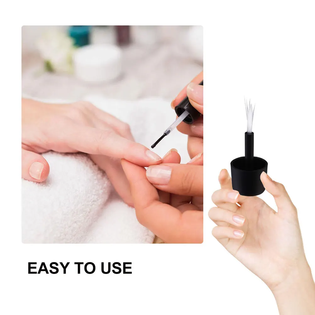 200 قطعة فرشاة أظافر مفيدة مادة النايلون الناعمة القابل للتصرف لعشاق الأظافر وعشاق DIY أسود أبيض فرشاة طلاء الأظافر القابل للتصرف