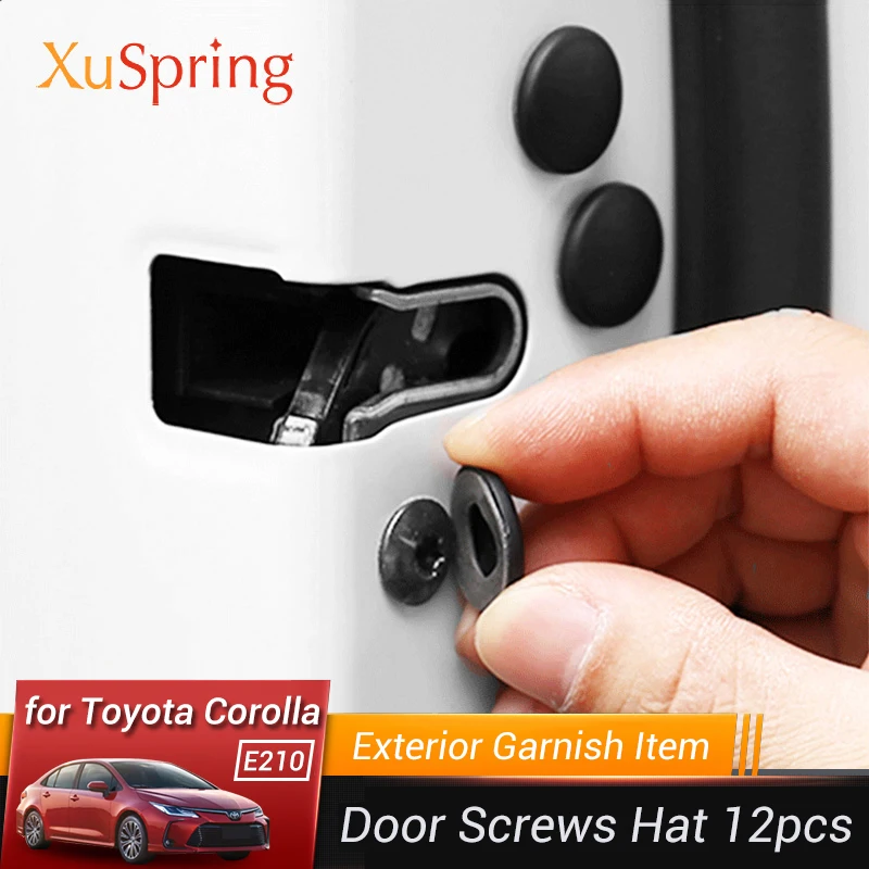 

Car Door Screws Protection Cover Caps Hat 12pcs for Toyota Corolla 2019 2020 2021 E210 12th Car-accessories