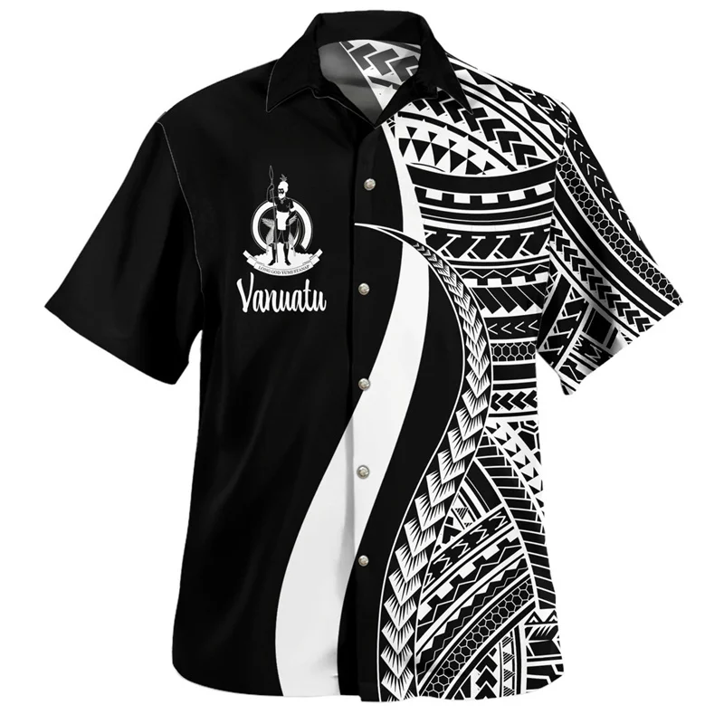 

Vintage Summer 3D Polynesian Tuvalu Emblem Printed Shirts Tuvalu Flag Graphic Short Shirts Men Fashion Streetwear Shirts Blouses