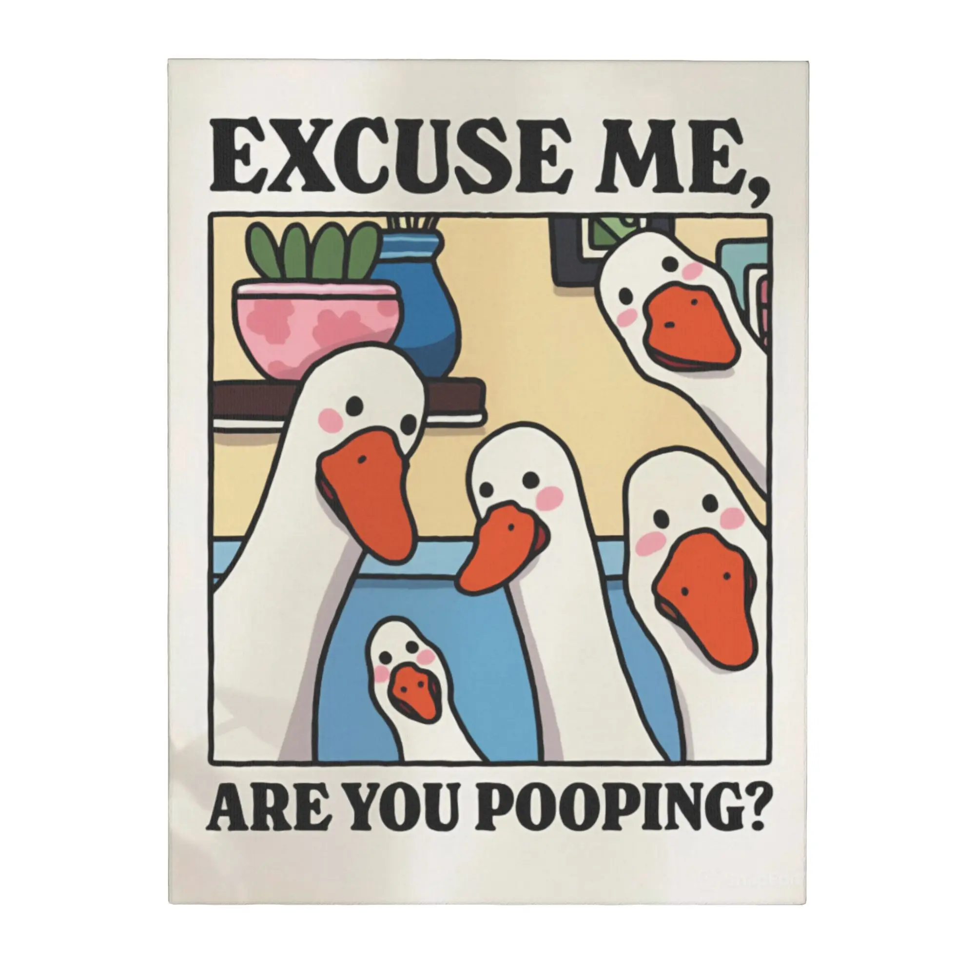 Painting Living Room Wall Decor Canvas Printing Art Unframed Hanging Picture  Modern Aesthetic Artwork Are You Pooping 12x16inch