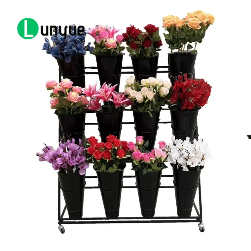 Art Deco Iron Flower Basket Eco Friendly Metal Vase for Living Room Desktop Home Decoration Modern Floral Arrangement Holder