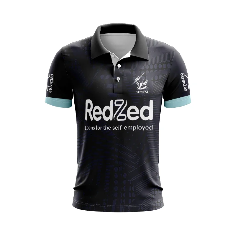 

2024 Melbourne Storm Mens Navy Training Tee Rugby POLO SHIRT JERSEY size S--5XL ( Print name and number )