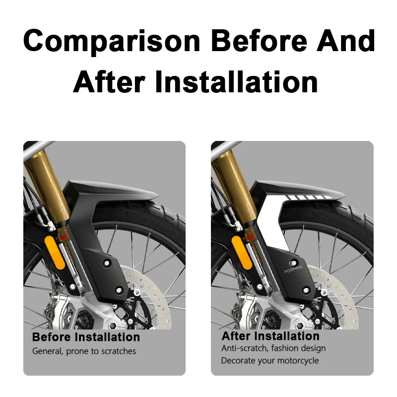 POSFIRA Motorcycle Front Fender Sticker Vinyl Decals for Triumph Tiger 1200 Rally Pro/Explorer 2022-2025 Mudguard Accessories