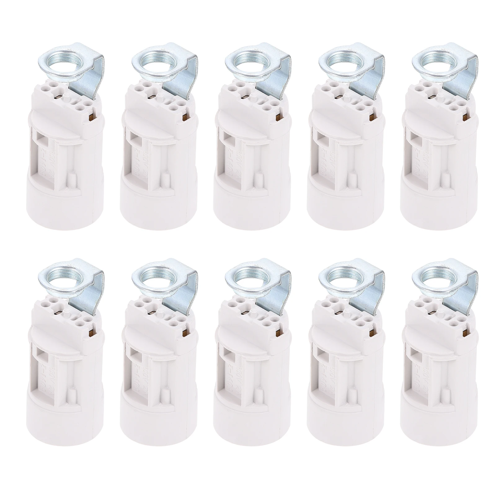 

10 Pcs Holder Base Light Socket Bulb Candelabra Bulb Holder Adapter Safe Durable Light Base Plastic