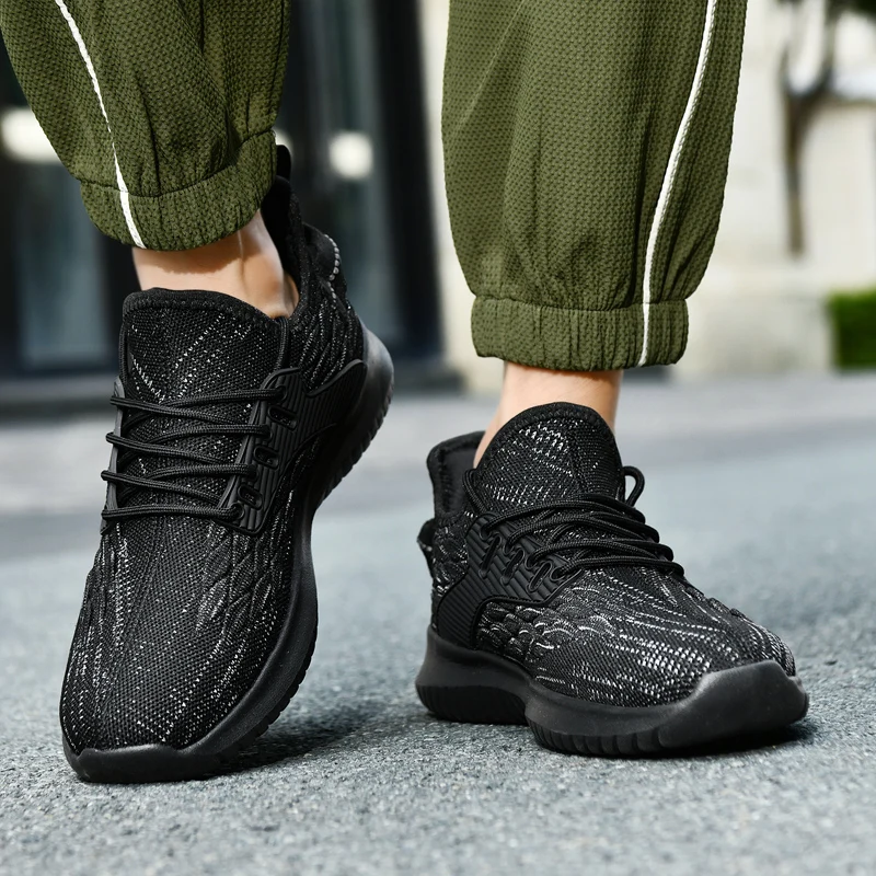Men's four seasons mesh casual shoes anti slip breathable comfort soft sole outdoor walking shoes fashion breathable tide shoes