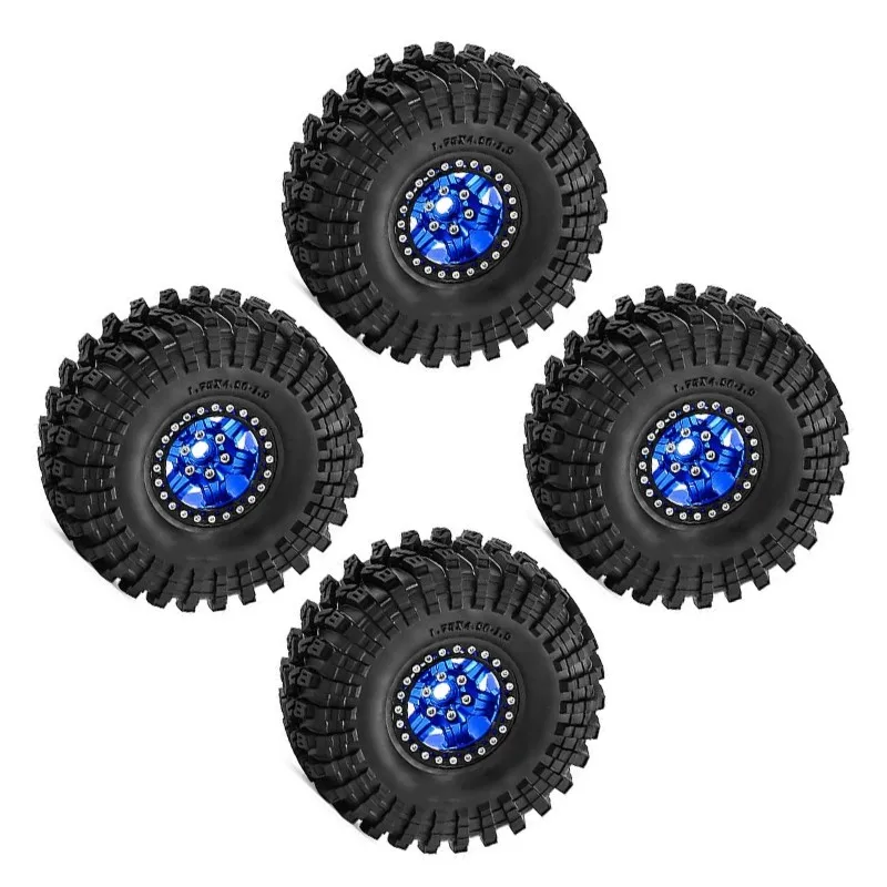 MACH-4Pcs RC Car Upgrade Wheels And Tires For 1/10 SCX10 Third Generationtrx4 90046 D90 RC Car Accessories D386