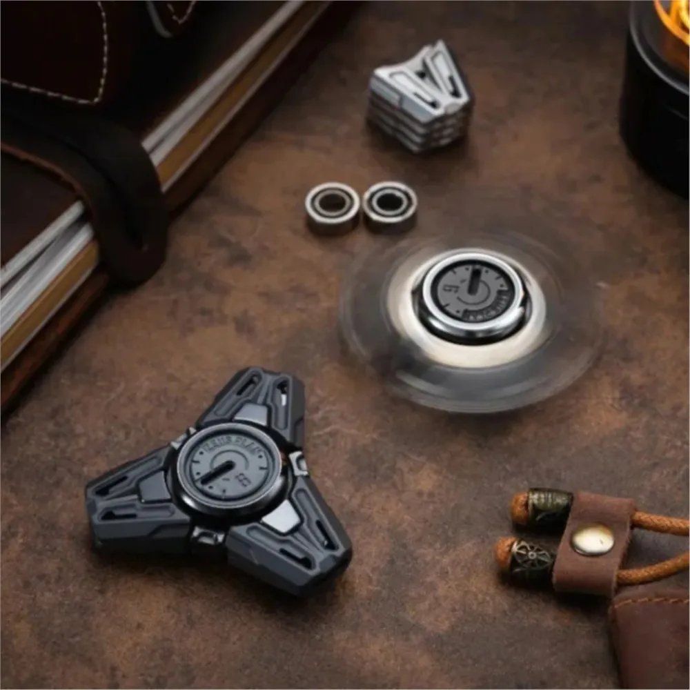 Spinner Zeus Plan EDC Chronos z Cyrkoniem, Otwarty Gyroskop do Paznokci, Zabawka Antystresowa dla Dorosłych, na Biurko do Redukcji Stresu
