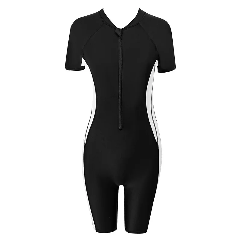 Fato de banho One Piece para mulheres, maiô Rash Guard, Boyleg Surf, Rashguard, Plus Size, M-5XL, UPF 50 Plus