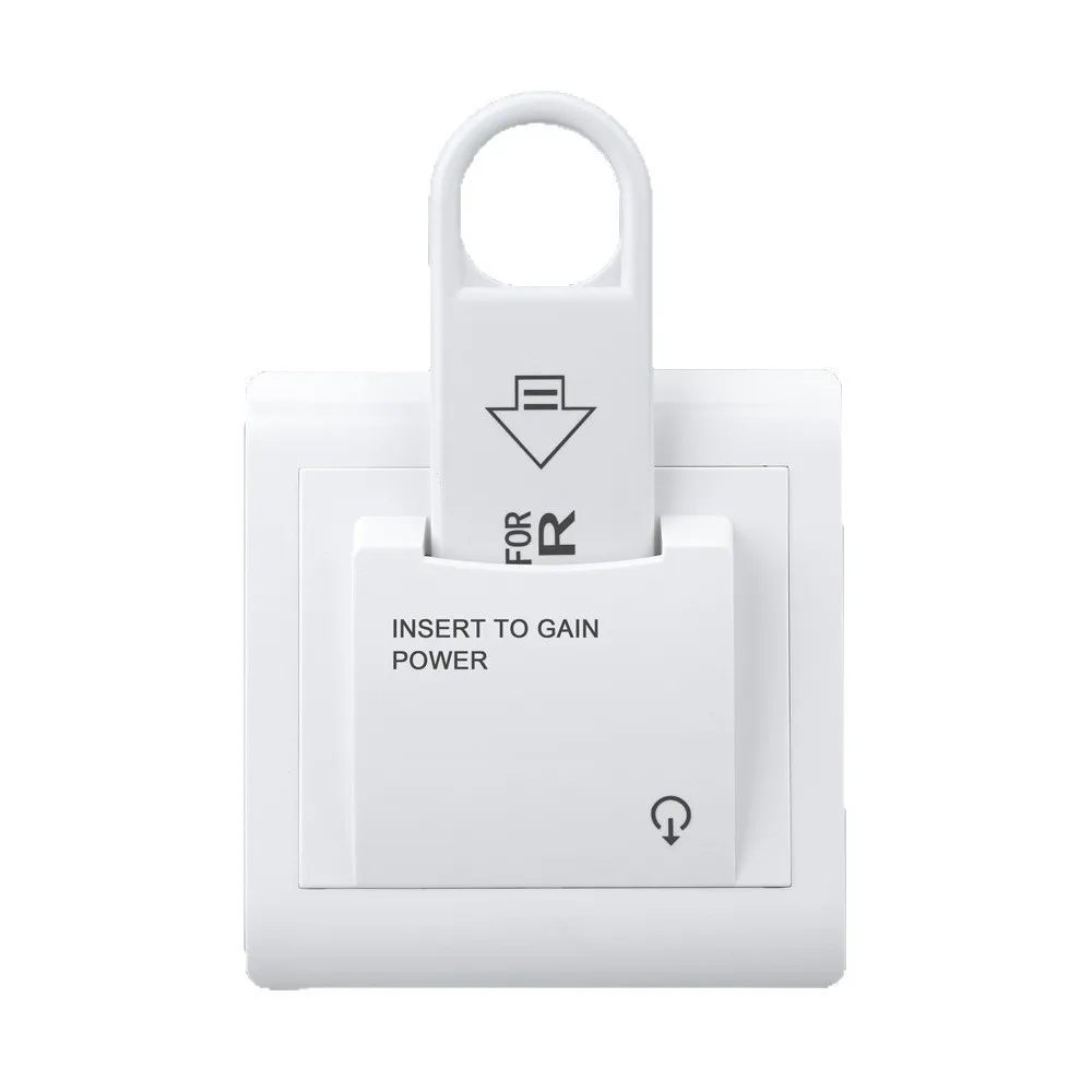 Smart Type-86 Magnetic Card Switch White 40A Energy Saving Switch PC Power Saving Switch Office Building